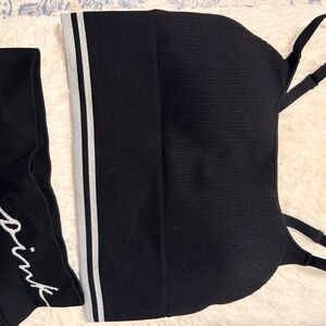 Women's Black Bralette with Gray Accents